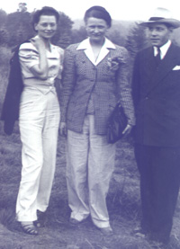 Ida in center with husband Norm Schaffer